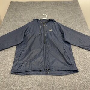 Sierra Designs Jacket Men XL Blue Polyester Full Zip Hooded Windbreaker Gorpcore